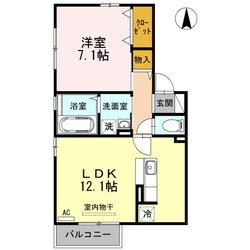 長町一丁目駅 徒歩8分 2階の物件間取画像